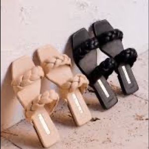 Billini Florie Black Braided Sandal